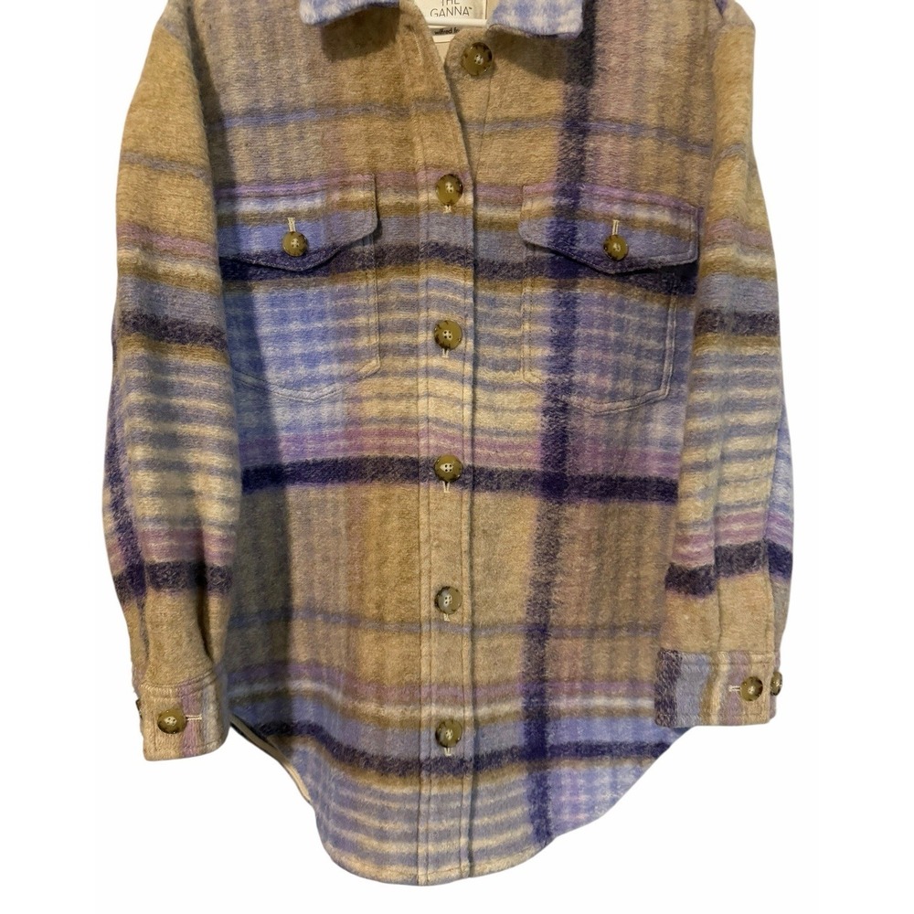 Wilfred Free Aritzia The Ganna Shirt Jacket Elaine Violet Purple Women's Size M - Picture 5 of 13